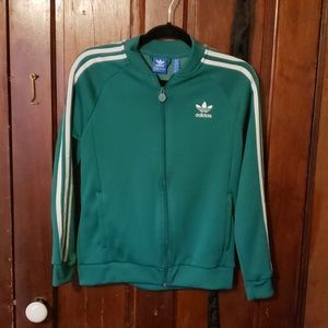 Kids size 13-14 green track coat